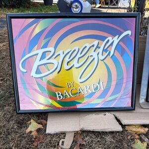 Vintage Bacardi Breezer light up bar sign  - Multicolor  men’s man cave 1997